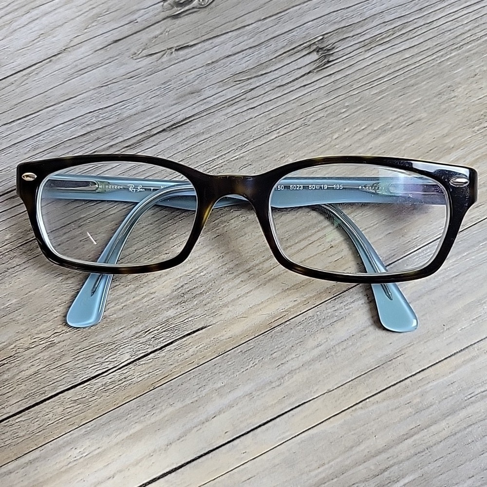 RAY-BAN RB5150 5023 Eyeglasses Frames 50-19 135mm Havana Tortoise Blue‎ - Picture 8 of 11